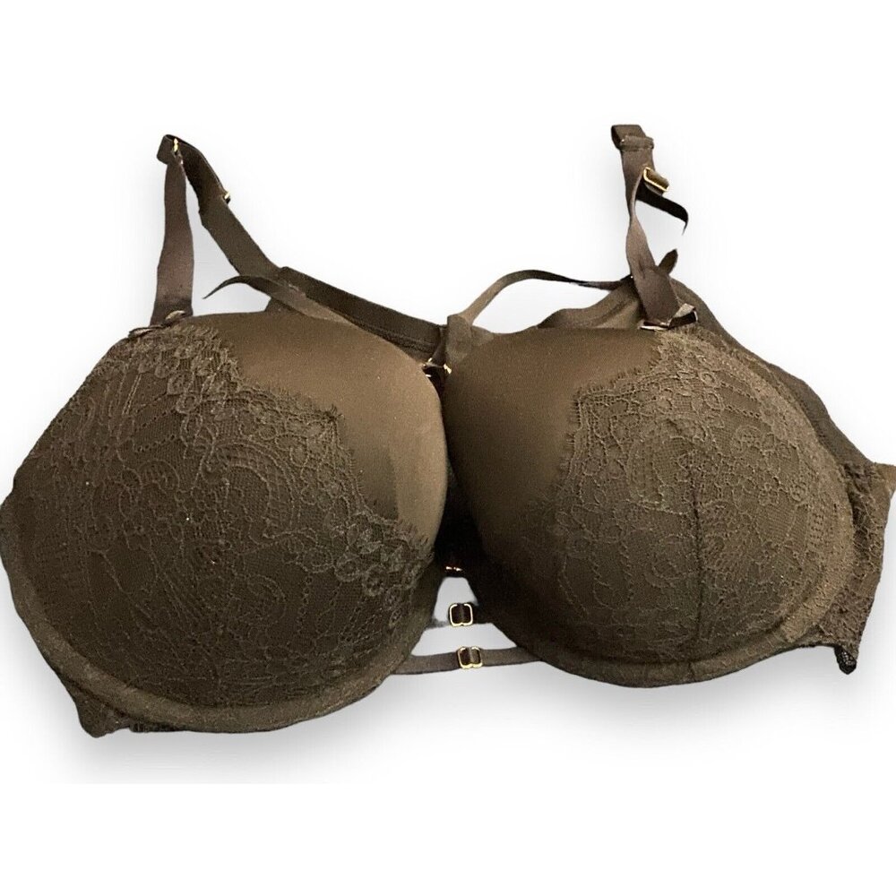 Cacique Boost Balconette Black Lace Plus Size Underwire Bra With Delicate Detail